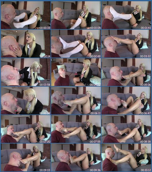 Makes Mr Puckerman Her Foot Bitch Femdom Foot Fetish 