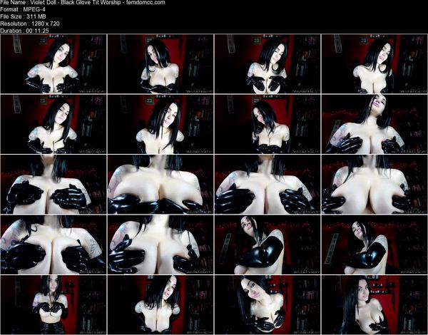 Violet Doll - Black Glove Tit Worship Violet Doll - Black Glove Tit Worship