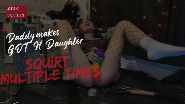 GOTH DAUGHTER SQUIRTS MULTIPLE TIMES – ADaughtersDiary 4k