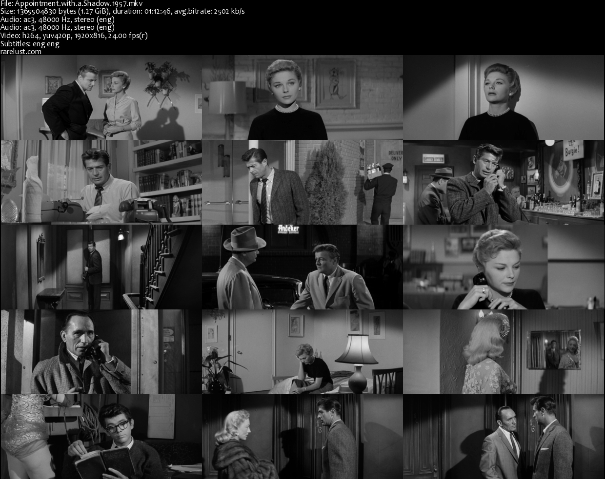 Appointment with a Shadow (1957) Rarelust